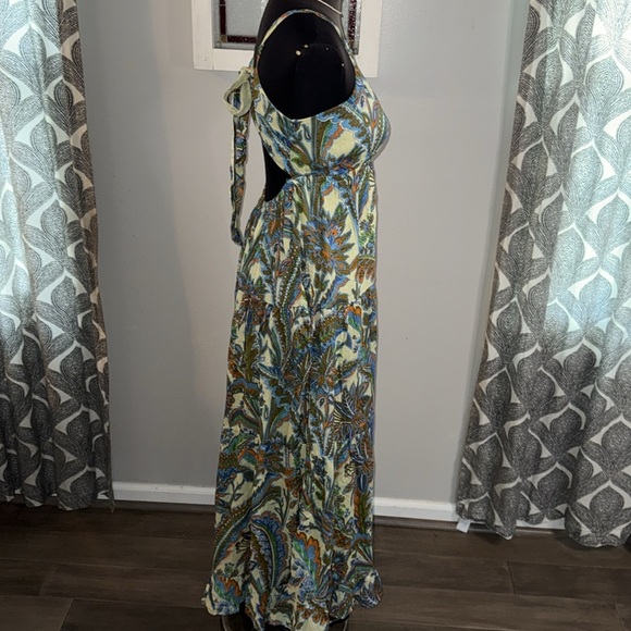 House of Harlow 100% Cotton Tie Back Maxi Dress Size Medium - Picture 7 of 12